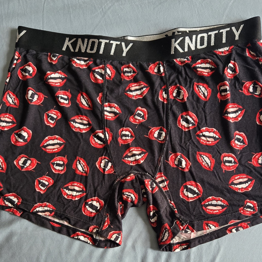 Knotty Vampire Black and Red Boxer Briefs